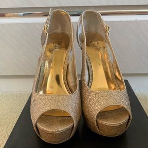 Gold Material Girl Havic Pumps